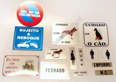 Placas de Alumínio e Esmaltadas